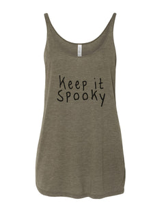 Keep It Spooky Slouchy Tank - Wake Slay Repeat