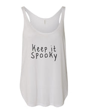 Load image into Gallery viewer, Keep It Spooky Flowy Side Slit Tank Top - Wake Slay Repeat