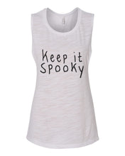 Load image into Gallery viewer, Keep It Spooky Fitted Muscle Tank - Wake Slay Repeat