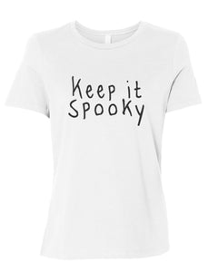 Keep It Spooky Fitted Women's T Shirt - Wake Slay Repeat