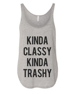 Kinda Classy Kinda Trashy Flowy Side Slit Tank Top - Wake Slay Repeat