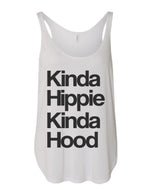 Kinda Hippie Kinda Hood Side Slit Tank Top - Wake Slay Repeat