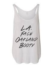 Load image into Gallery viewer, LA Face Oakland Booty Flowy Side Slit Tank Top - Wake Slay Repeat
