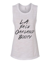 Load image into Gallery viewer, LA Face Oakland Booty Fitted Scoop Muscle Tank - Wake Slay Repeat