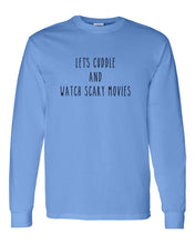 Load image into Gallery viewer, Let&#39;s Cuddle And Watch Scary Movies Unisex Long Sleeve T Shirt - Wake Slay Repeat