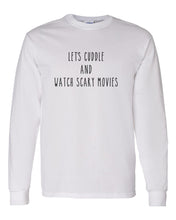 Load image into Gallery viewer, Let&#39;s Cuddle And Watch Scary Movies Unisex Long Sleeve T Shirt - Wake Slay Repeat