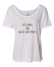 Load image into Gallery viewer, Let&#39;s Cuddle And Watch Scary Movies Slouchy Tee - Wake Slay Repeat