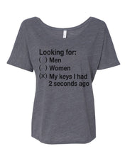 Load image into Gallery viewer, Looking For My Keys Slouchy Tee - Wake Slay Repeat