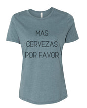 Load image into Gallery viewer, Mas Cervezas Por Favor Fitted Women&#39;s T Shirt - Wake Slay Repeat