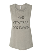 Load image into Gallery viewer, Mas Cervezas Por Favor Fitted Scoop Muscle Tank - Wake Slay Repeat
