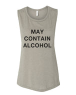 May Contain Alcohol Flowy Scoop Muscle Tank - Wake Slay Repeat