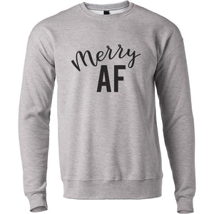 Merry AF Christmas Unisex Sweatshirt - Wake Slay Repeat
