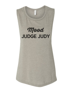 Mood Judge Judy Fitted Scoop Muscle Tank - Wake Slay Repeat