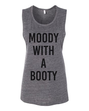 Load image into Gallery viewer, Moody With A Booty Fitted Scoop Muscle Tank - Wake Slay Repeat