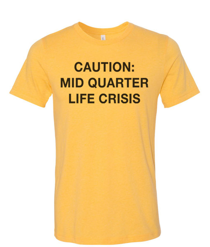 Mostly True Opinions Caution: Mid Quarter Life Crisis Unisex Short Sleeve T Shirt - Wake Slay Repeat