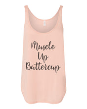 Load image into Gallery viewer, Muscle Up Buttercup Flowy Side Slit Tank Top - Wake Slay Repeat