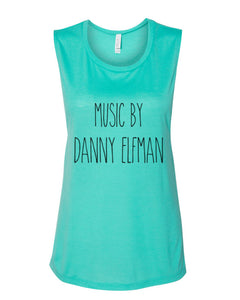 Music By Danny Elfman Fitted Muscle Tank - Wake Slay Repeat