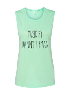 Music By Danny Elfman Fitted Muscle Tank - Wake Slay Repeat