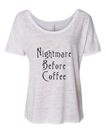 Nightmare Before Coffee Slouchy Tee - Wake Slay Repeat