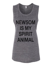 Load image into Gallery viewer, Newsom Is My Spirit Animal Fitted Muscle Tank - Wake Slay Repeat