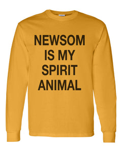 Newsom Is My Spirit Animal Unisex Long Sleeve T Shirt - Wake Slay Repeat