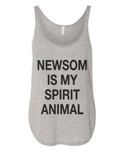 Load image into Gallery viewer, Newsom Is My Spirit Animal Flowy Side Slit Tank Top - Wake Slay Repeat