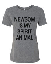 Load image into Gallery viewer, Newsom Is My Spirit Animal Fitted Women&#39;s T Shirt - Wake Slay Repeat