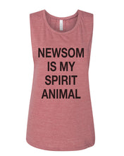 Load image into Gallery viewer, Newsom Is My Spirit Animal Fitted Muscle Tank - Wake Slay Repeat