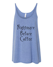 Load image into Gallery viewer, Nightmare Before Coffee Slouchy Tank - Wake Slay Repeat
