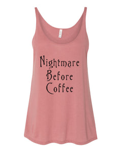 Nightmare Before Coffee Slouchy Tank - Wake Slay Repeat