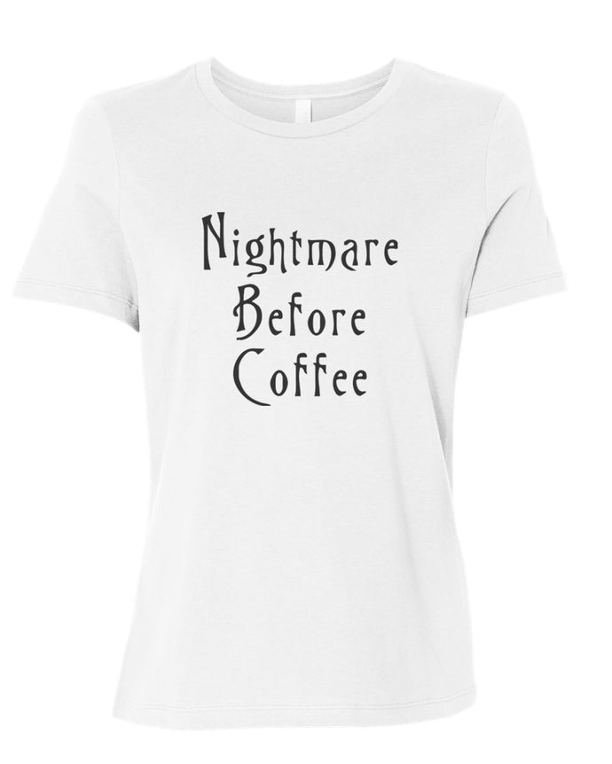 Nightmare Before Coffee Fitted Women's T Shirt - Wake Slay Repeat