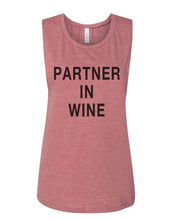 Load image into Gallery viewer, Partner In Wine Flowy Scoop Muscle Tank - Wake Slay Repeat