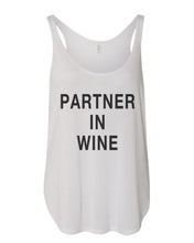 Load image into Gallery viewer, Partner In Wine Flowy Side Slit Tank Top - Wake Slay Repeat