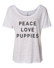 Load image into Gallery viewer, Peace Love Puppies Slouchy Tee - Wake Slay Repeat