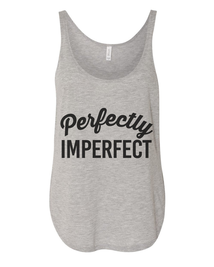 Perfectly Imperfect Flowy Side Slit Tank Top - Wake Slay Repeat