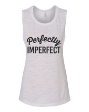 Load image into Gallery viewer, Perfectly Imperfect Fitted Scoop Muscle Tank - Wake Slay Repeat