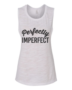 Perfectly Imperfect Fitted Scoop Muscle Tank - Wake Slay Repeat