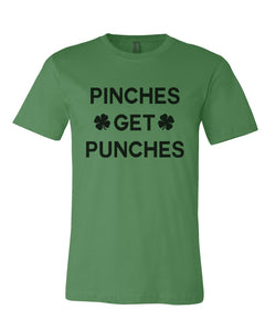 Pinches Get Punches St. Patrick's Day Green Unisex T Shirt - Wake Slay Repeat