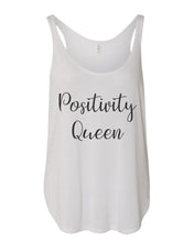 Load image into Gallery viewer, Positivity Queen Flowy Side Slit Tank Top - Wake Slay Repeat