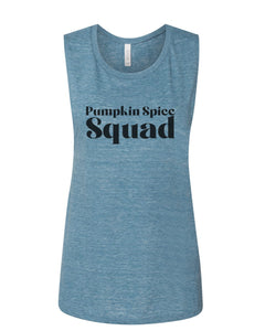 Pumpkin Spice Squad Fitted Muscle Tank - Wake Slay Repeat