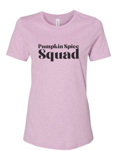 Pumpkin Spice Squad Fitted Women's T Shirt - Wake Slay Repeat