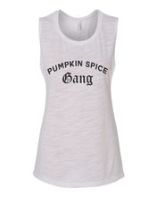 Load image into Gallery viewer, Pumpkin Spice Gang Fitted Scoop Muscle Tank - Wake Slay Repeat