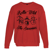 Load image into Gallery viewer, Rollin&#39; With The Snowmies Christmas Unisex Sweatshirt - Wake Slay Repeat
