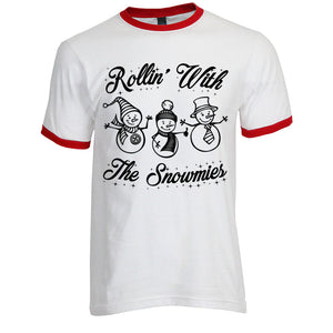 Rollin' With The Snowmies Christmas Unisex Short Sleeve T Shirt - Wake Slay Repeat