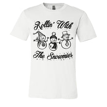 Load image into Gallery viewer, Rollin&#39; With The Snowmies Christmas Unisex Short Sleeve T Shirt - Wake Slay Repeat