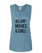 Load image into Gallery viewer, Scary Movies &amp; Chill Fitted Muscle Tank - Wake Slay Repeat