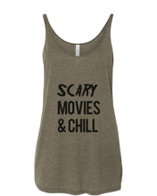 Load image into Gallery viewer, Scary Movies &amp; Chill Slouchy Tank - Wake Slay Repeat