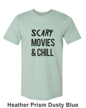 Load image into Gallery viewer, Scary Movies &amp; Chill Unisex Short Sleeve T Shirt - Wake Slay Repeat