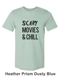 Scary Movies & Chill Unisex Short Sleeve T Shirt - Wake Slay Repeat