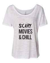 Load image into Gallery viewer, Scary Movies &amp; Chill Slouchy Tee - Wake Slay Repeat